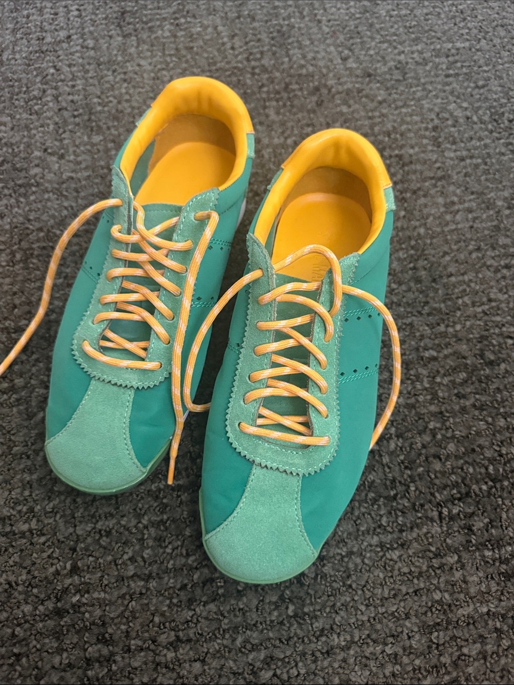 Steve Madden Green and Yellow Casual Sneakers